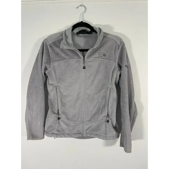 Mountain Hardwear Womens Jacket Size Small Gray Pyxis Fleece Full Zip Mock Neck - Picture 1 of 7